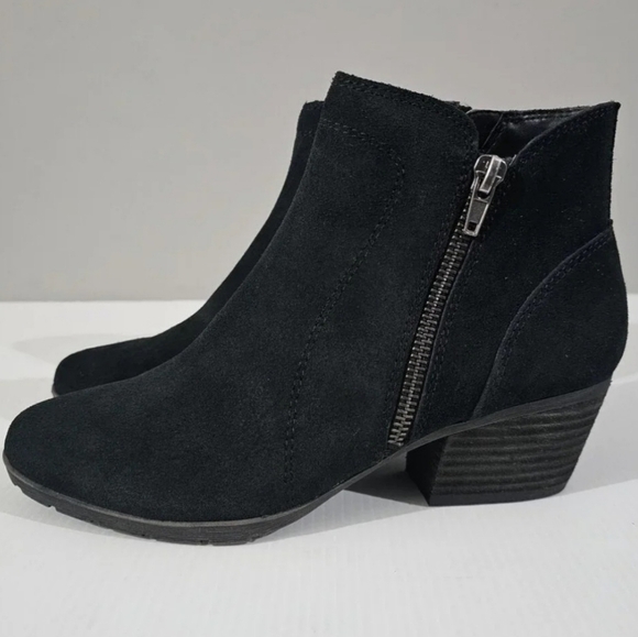 NEW Blondo Vivian Ankle Bootie Womens 6.5 Black Suede Waterproof Western Casual - Picture 1 of 13